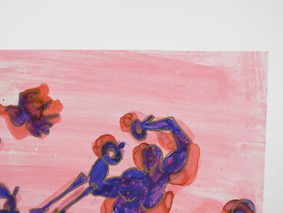 André VILDGRAIN (20th century).
Bacchanal.
Gouache,...