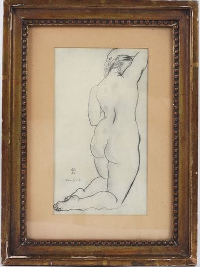 Léonard Tsuguharu FOUJITA (1886-1968), d'après.
Femme...