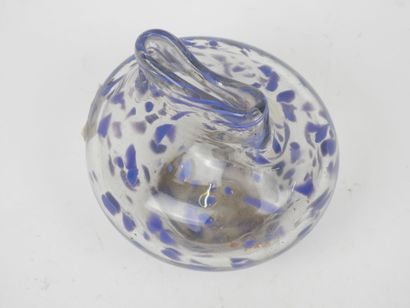 Small, single-flower glass vase made of blown...