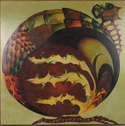 20th-Century School.
Composition.
Oil on...