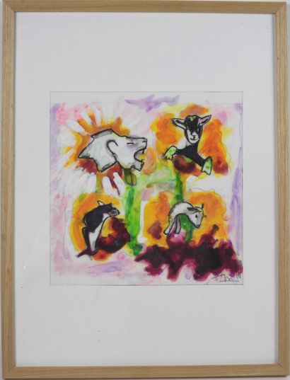 Pascale SEURIN (1958).
The Heifer, the Goat,...