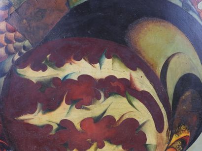 20th-Century School.
Composition.
Oil on...