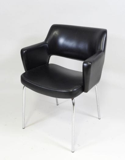 Fauteuil de bureau en métal tubulaire et...