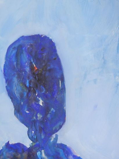 Emmanuel PEREIRE (1930–1992).
Blue Face.
Gouache,...