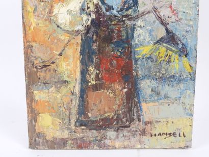 Marcel HAMSELL (1909–1985).
Bouquet of Flowers.
Oil...