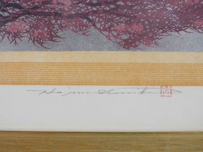 Hajime NAMIKI (1947). 
L'arbre rouge.
Lithographie,...