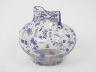 Small, single-flower glass vase made of blown...