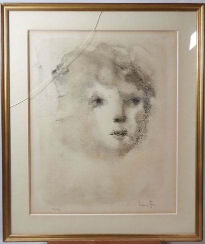 Léonor FINI (1907-1996). 
Le Visage. 
Lithographie...