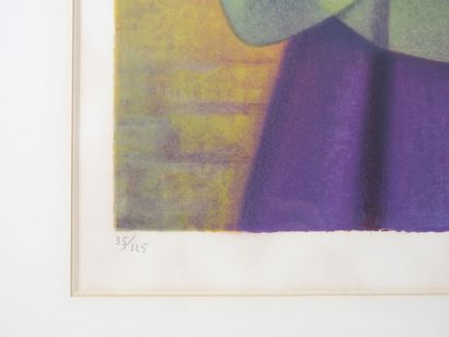 Louis TOFFOLI (1907-1999).
Femme et enfant.
Lithographie...