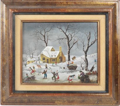 Mimma INDELLI (1909–2002).
Winter Celebration.
Oil...