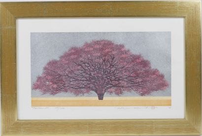 Hajime NAMIKI (1947). 
L'arbre rouge.
Lithographie,...