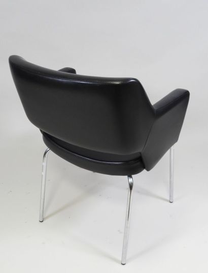 Fauteuil de bureau en métal tubulaire et...