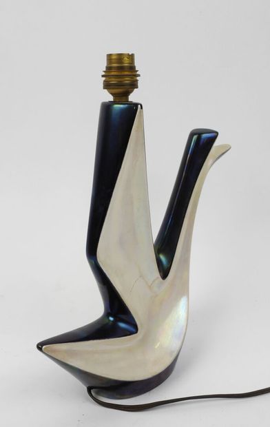 VERCERAM, attribué à.
Lampe oiseau en céramique...