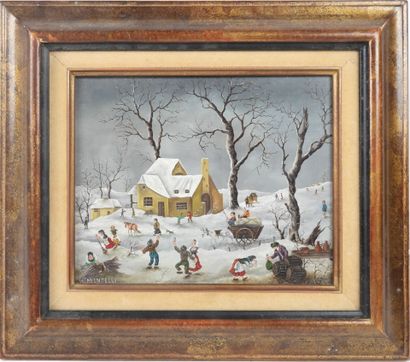 Mimma INDELLI (1909–2002).
Winter Celebration.
Oil...