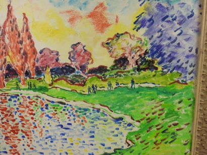 Armand BOUVIER (1913–1997).
The Bois de Boulogne.
Oil...