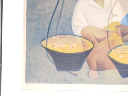 Louis TOFFOLI (1907-1999).
Femmes asiatiques.
Lithographie...