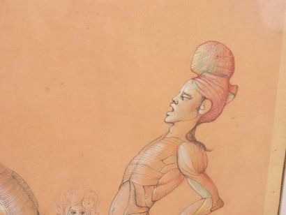 Léonor FINI (1907-1996), d'après.
Personnages.
Impression.
43...