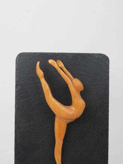 Claude DAVID (XXe).
Envol.
Sculpture en bois...