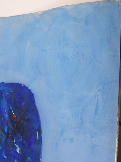 Emmanuel PEREIRE (1930–1992).
Blue Face.
Gouache,...