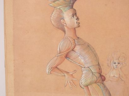 Léonor FINI (1907-1996), d'après.
Personnages.
Impression.
43...