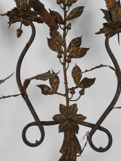 Paire d'appliques à deux bras de lumière...