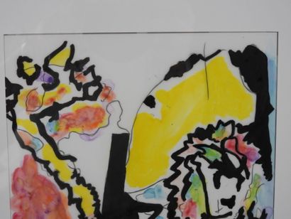 Pascale SEURIN (1958).
The Lion's Courtyard.
Acrylic...
