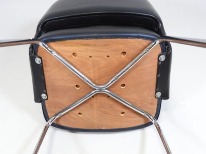Fauteuil de bureau en métal tubulaire et...