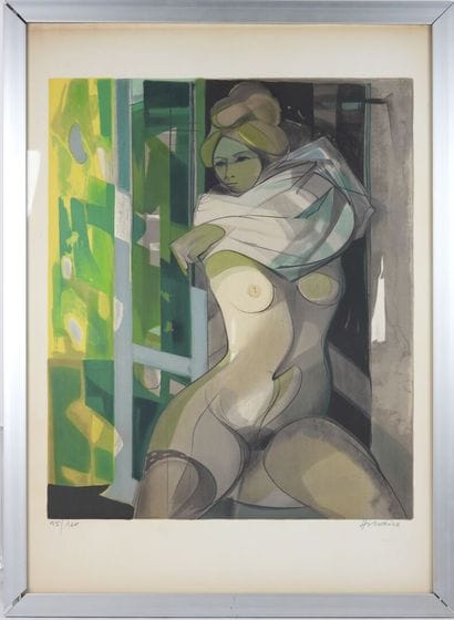 Camille HILAIRE (1916-2004).
Déshabillage.
Lithographie...