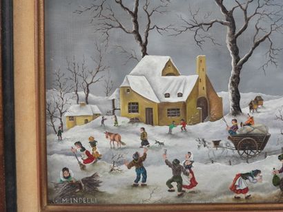 Mimma INDELLI (1909–2002).
Winter Celebration.
Oil...