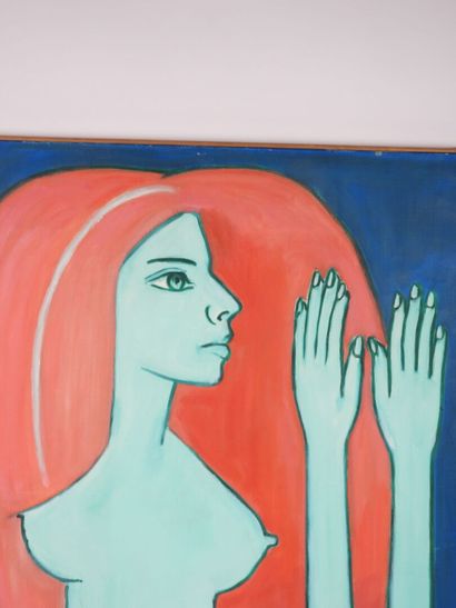 Michel GUERIN (20th).
Celadon Woman.
Oil...