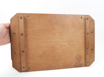 Plateau de service rectangulaire en bois,...