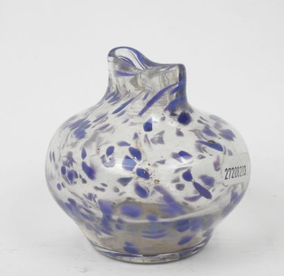 Small, single-flower glass vase made of blown...