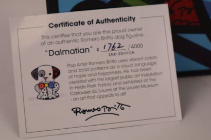 Romero BRITTO (né en 1963), édition GIFTCRAFT.
Dalmatian.
Sujet...