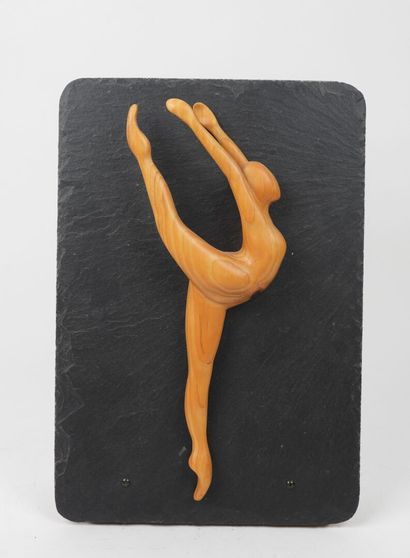 Claude DAVID (XXe).
Envol.
Sculpture en bois...