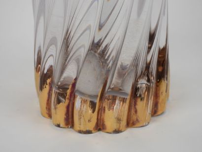 Vase with wavy edges and twisted ribs, made...