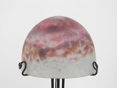 DAUM, NANCY, France. 
Mushroom-shaped lamp...