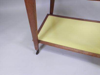 Roger GONIN (XXe).
Desserte roulante en bois...