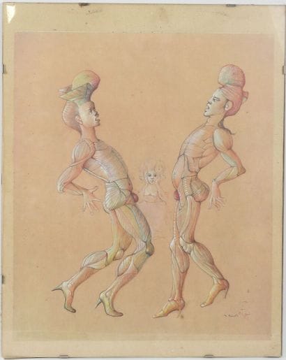 Léonor FINI (1907-1996), d'après.
Personnages.
Impression.
43...