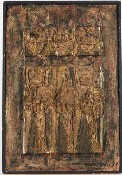 MANN (1959).
The Warriors.
Metal collage...