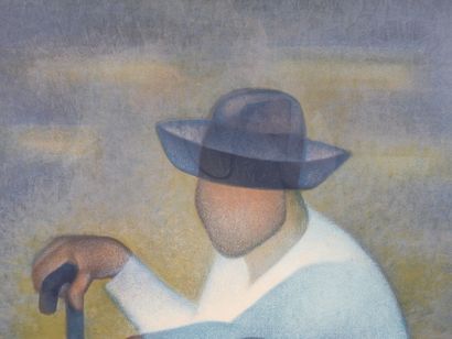 Louis TOFFOLI (1907-1999).
Homme à la canne...