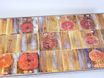 Table basse rectangulaire en métal laqué...