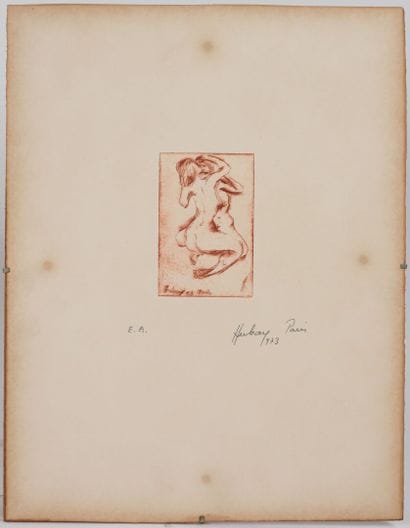 Paul HUBAY (1930-1994).
Le couple.
Gravure...
