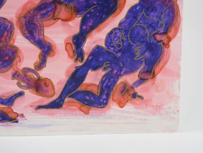 André VILDGRAIN (20th century).
Bacchanal.
Gouache,...