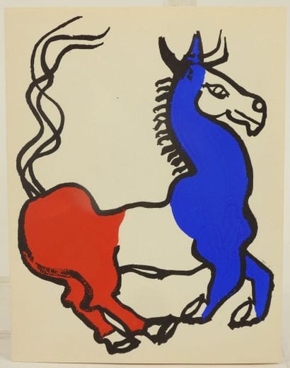 Alexandre CALDER (1898-1976).
L'âne tricolore,...