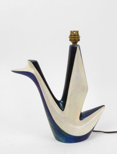 VERCERAM, attribué à.
Lampe oiseau en céramique...
