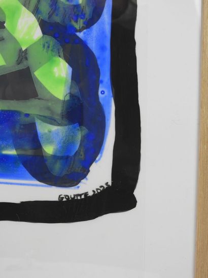 Patrick GOUTTE (1954).
Twist bleu.
Acrylic...