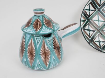 Robert PICAULT (1919-2000).
Assiette et poêlon...