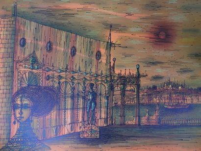 Jean CARZOU (1907-2000), d'après. 
Venise,...
