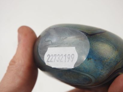 Small iridescent glass vase for a single...