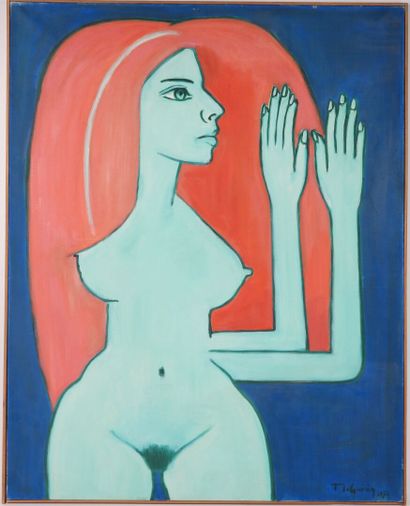 Michel GUERIN (20th).
Celadon Woman.
Oil...
